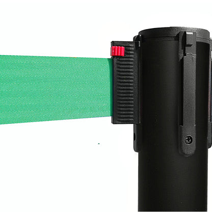 poste separador negro con cinta verde