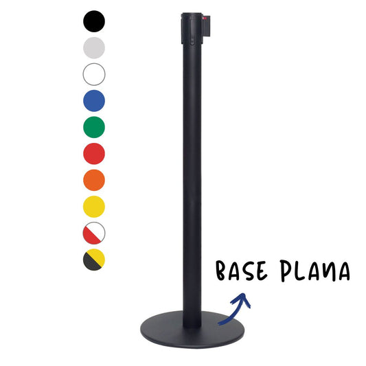 poste separador negro con base plana