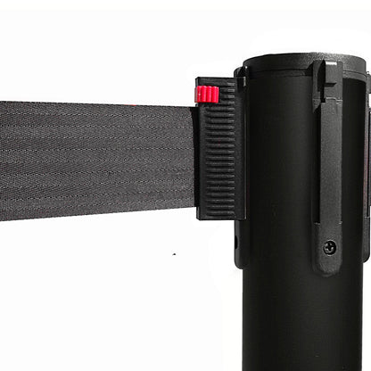 poste separador negro con cinta negra