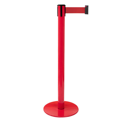 poste separador rojo con cinta roja