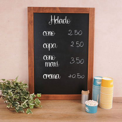 pizarra negra de pared para tiendas