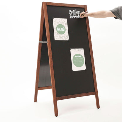 pizarra caballete negra doble cara