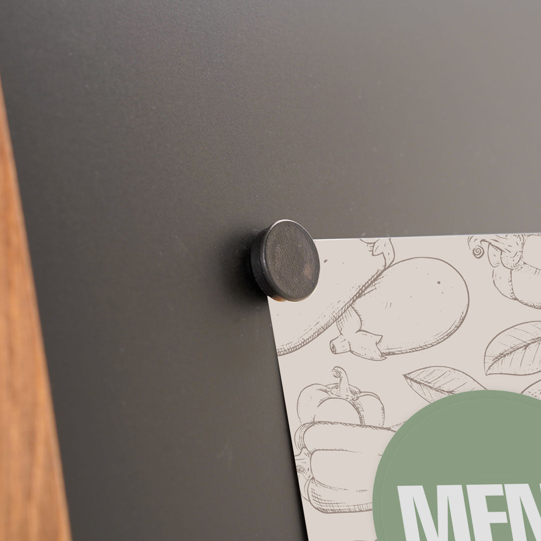 pizarra caballete negra magnética