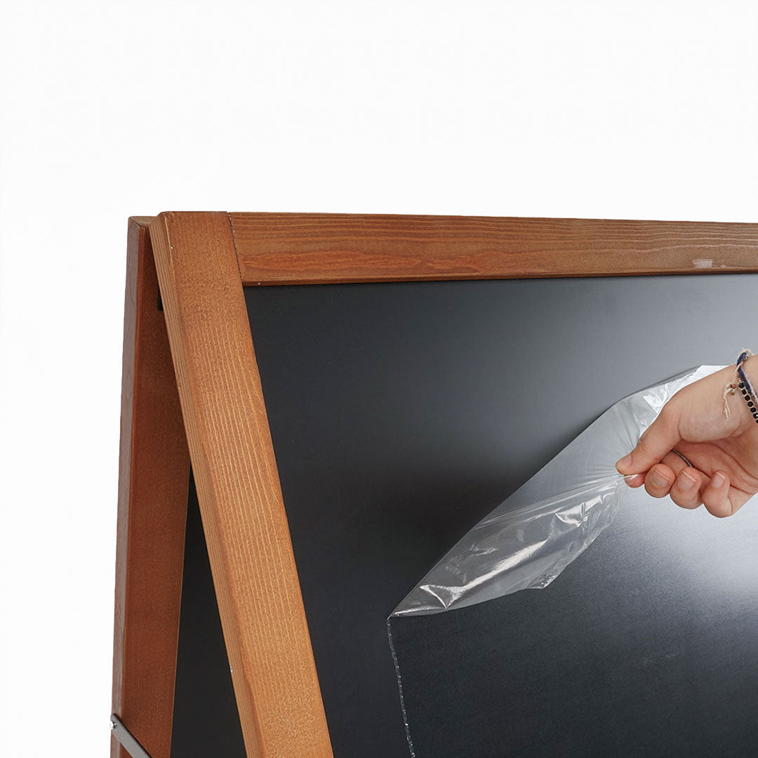 pizarra caballete negra doble cara