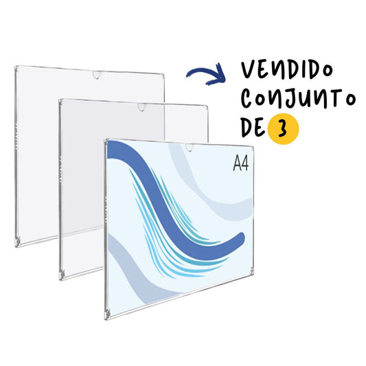 Expositor de pared transparente con adhesivo