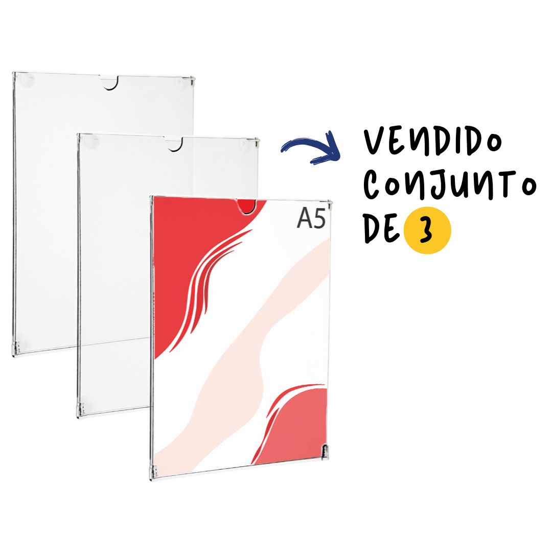expositor de pared transparente con adhesivo