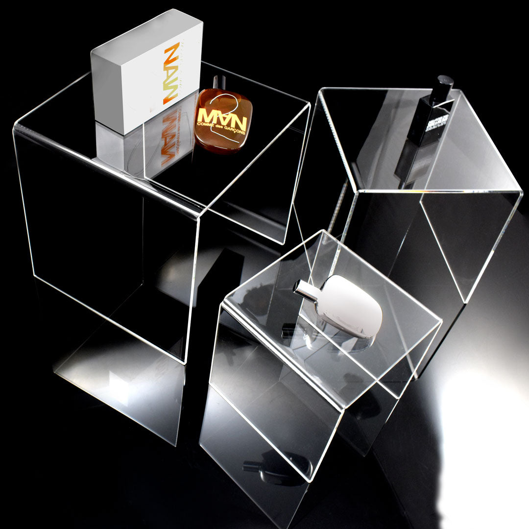 conjunto de 3 expositores de metacrilato