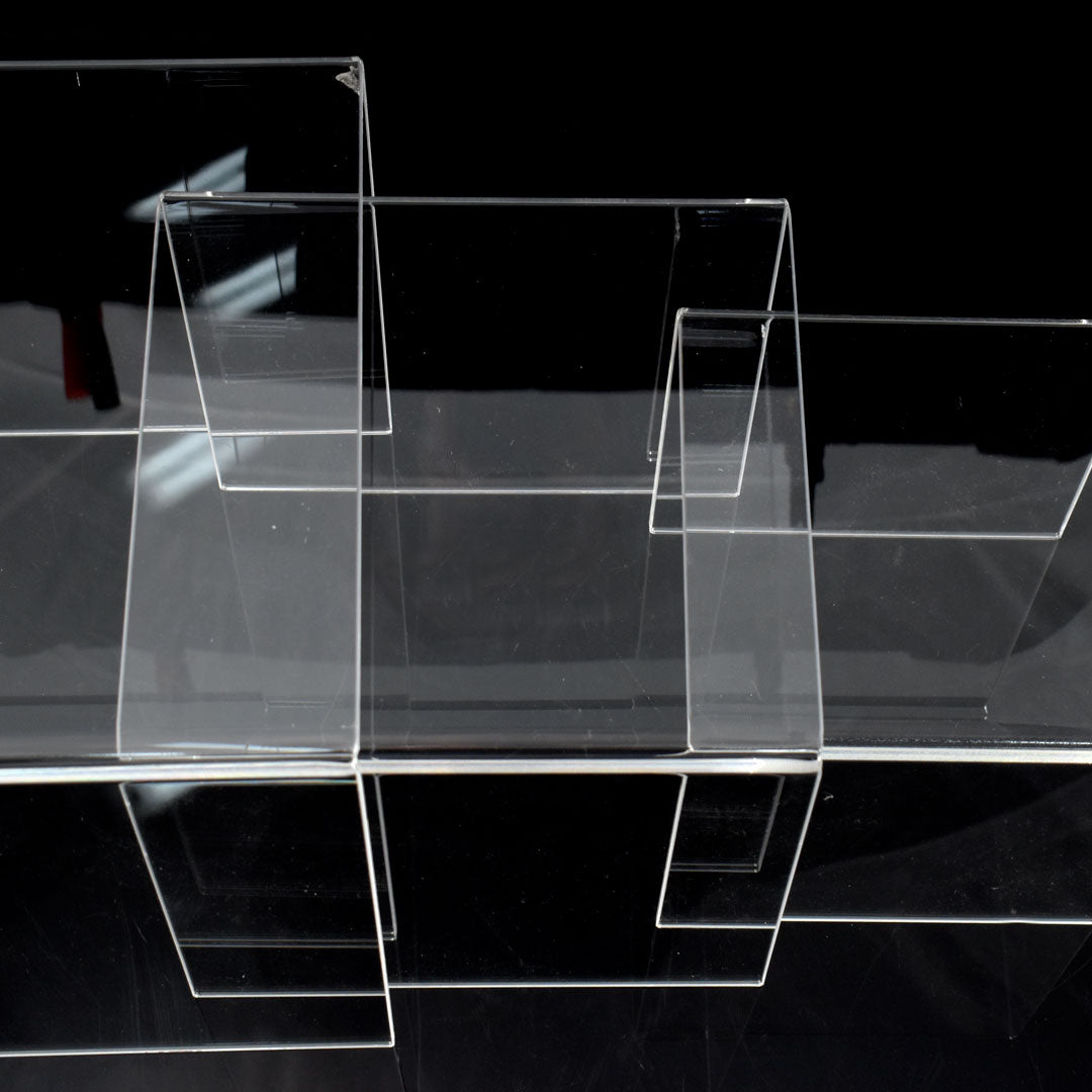 conjunto de 3 expositores de metacrilato para tiendas
