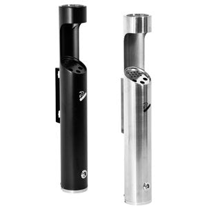 cenicero de pared acabado negro y cromado