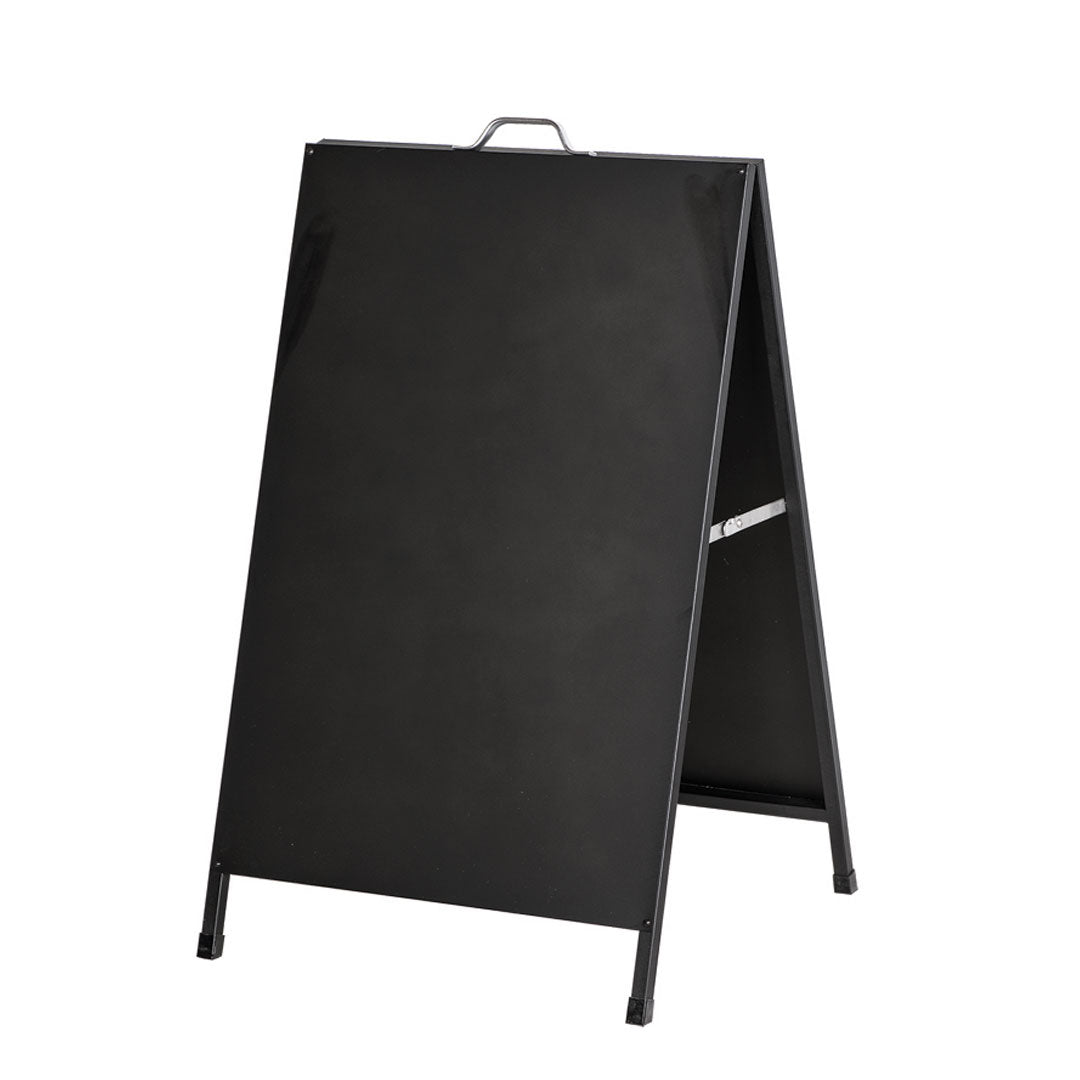 caballete publicitario de doble cara negro
