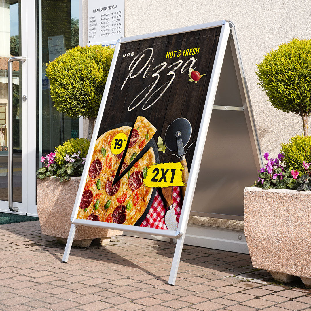 caballete publicitario de doble cara