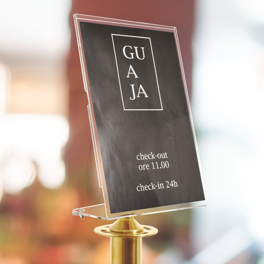 porta cartel A4 para postes