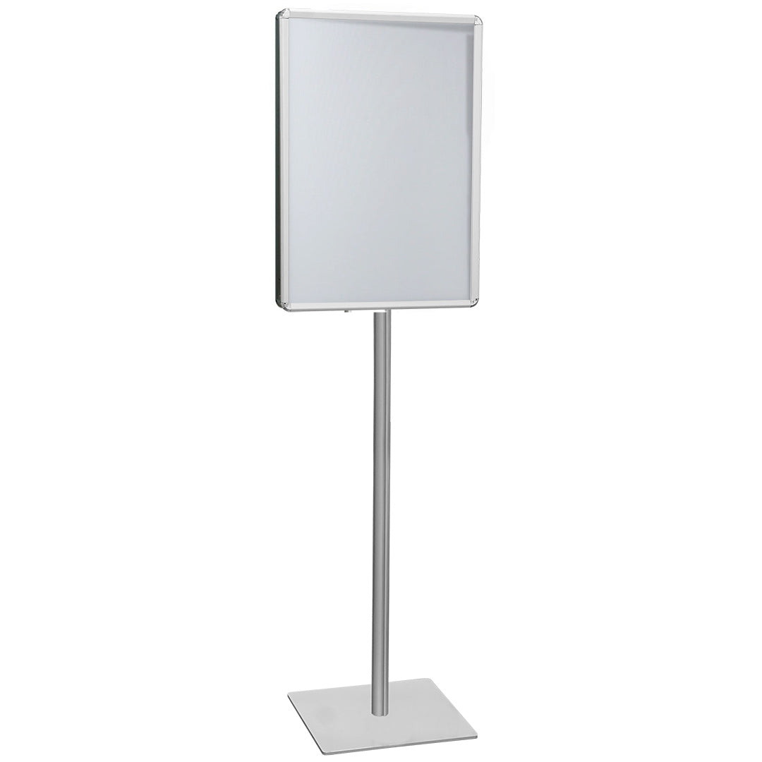 Soporte de pie con doble marco para carteles formato 50x70 y 70x100 cm - base cuadrada