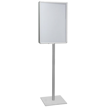 Soporte de pie con doble marco para carteles formato 50x70 y 70x100 cm - base cuadrada