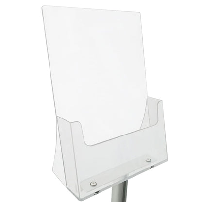 Porta Folletos de acílico con soporte de pie, formato A4