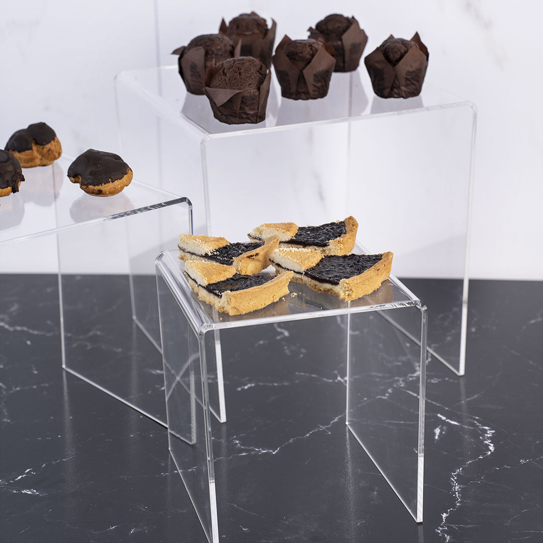 conjunto de 3 expositores de metacrilato para comedores